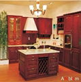 Solid wood kitchen cabinet  1