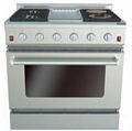 36 Inches Gas Oven with Griddle & Electric Ceramic Furnaces