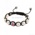 Union Jack Braclet UK Flag Jewery in Shamballa Style 4