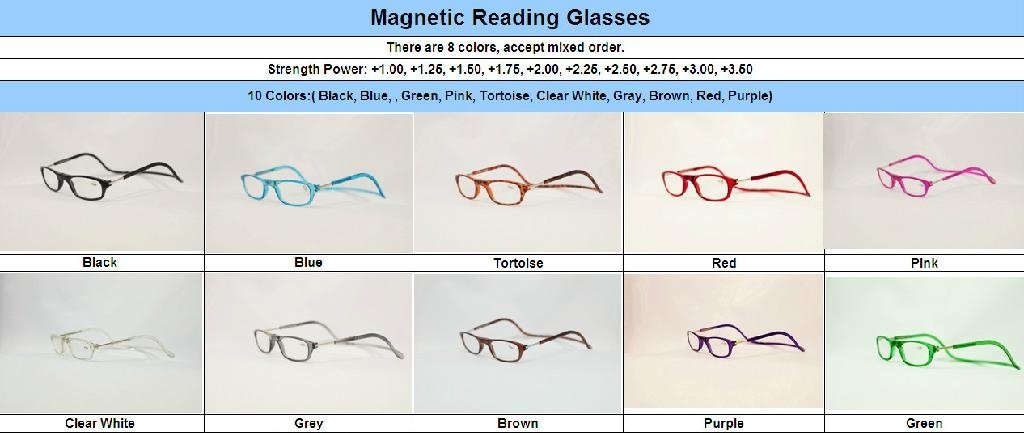 magnetic reading glasses 10 colors accept mixed order 2
