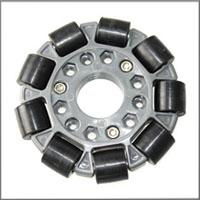 100MM DOUBLE PLASTIC OMNI WHEEL W/BEARING ROLLERS 