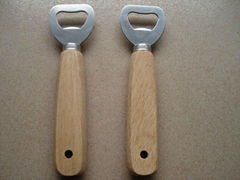 bottle opener , can opener , with  key chain , wood opener 