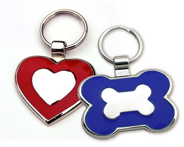 dog tag , heart shape , enamel  dog tag 
