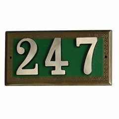 custom metal badge , house number , doorplate 