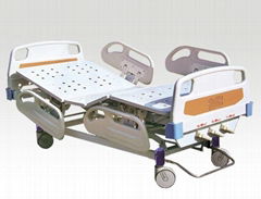 A-39 Movable There-function Manual Hospital bed with ABS Bed Head 