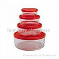 Glass food storage set Round  1