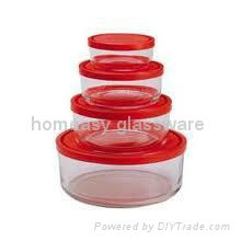 Glass food storage set Round 