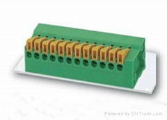 Spring PCB Terminal Block, 2.54mm Pitch 