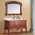 Solid classic wood bathroom cabinet bathroom vanity makeup bathroom furniture