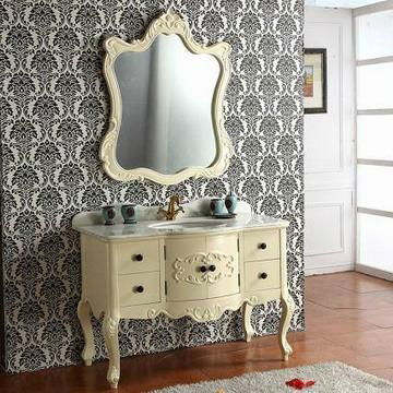 Solid classic wood bathroom cabinet bathroom vanity makeup bathroom furniture 5