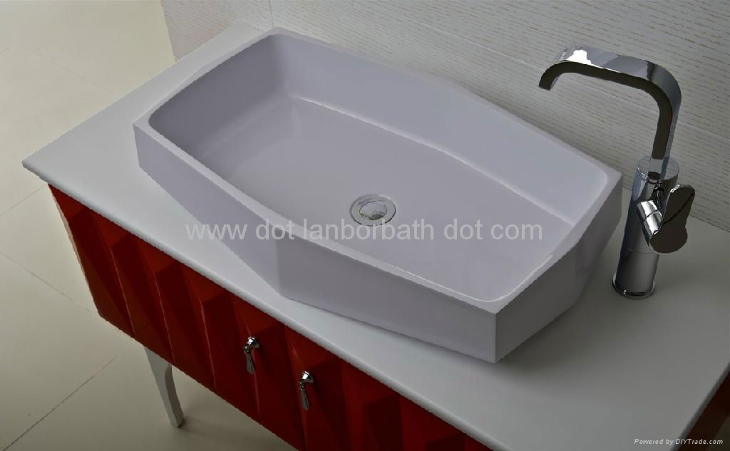 Artificial stone bathroom furniture vanity cabinet 5