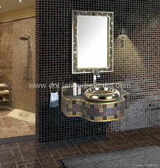 36" 2012 Innovative Mosaic Wall Mounted Modern Bathroom cabinet furniture set