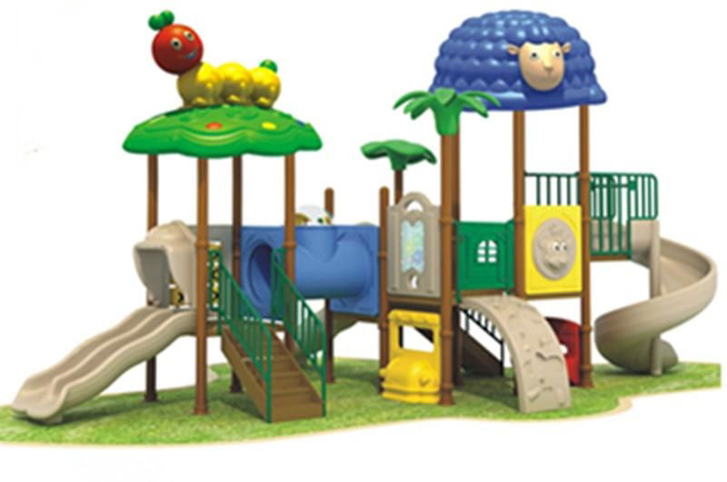 outdoor plastic playground slide equipment  3