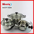 Non-magnetic 6 pcs Soup Pot