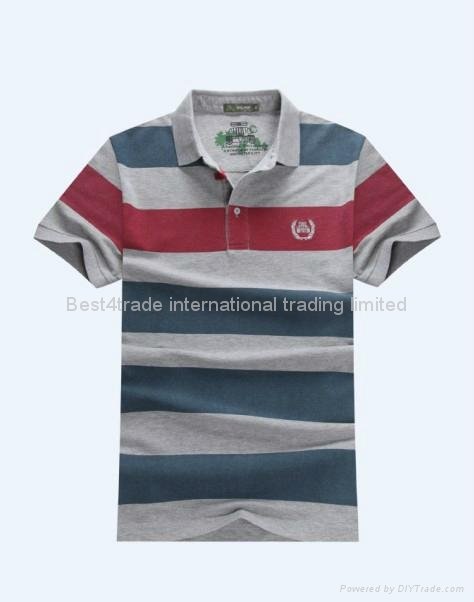 Men's new fashion striped polo T shirt 3