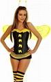 Sexy Bumblebee Costume, Corset Top,Corset & Pettiskirt 1