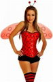 Sexy Ladybug Costume ,Underbust Corsets,Corset Top,Corset & Pettiskirt