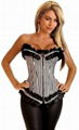 Outerwear Corsets "Referee" Pin-Up Burlesque Corset,Corset & Pettiskirt