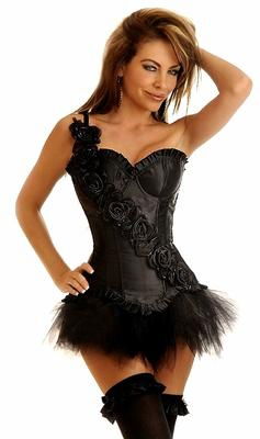 Overbust Corsets Floral Strap Underwire Corset,Corset & Pettiskirt,Corset Top 2