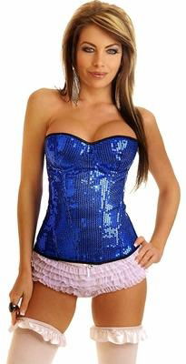 Outerwear Corsets Sequin Underwire Zipper Corset,Corset & Pettiskirt,Corset Top