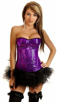 Outerwear Corsets Sequin Underwire Zipper Corset,Corset & Pettiskirt,Corset Top 3