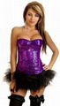 Outerwear Corsets Sequin Underwire Zipper Corset,Corset & Pettiskirt,Corset Top 3