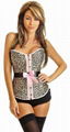 Burlesque Leopard Belted Corset,Corset &