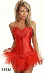 Burlesque Corset & Petticoat,Burlesque strapless corset