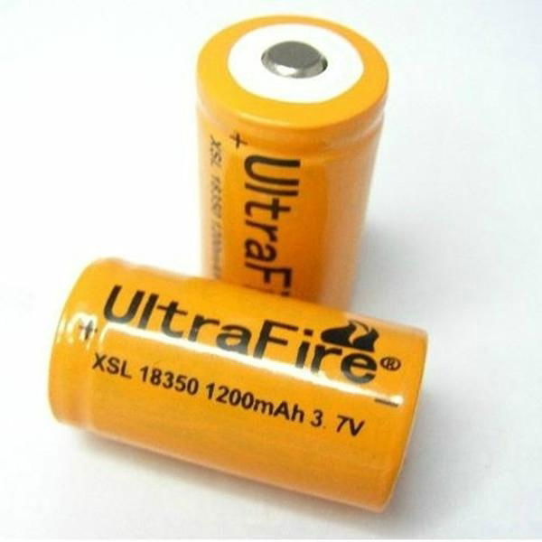 Ultrafire 18350 3.7v 1200mAh rechargeable battery