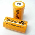 Ultrafire 18350 3.7v 1200mAh rechargeable battery 1