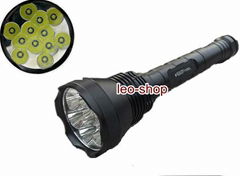 Ultrafire 12T6 12xCree XM-L LED  5-Model LED Flashlight with Extension Tube 