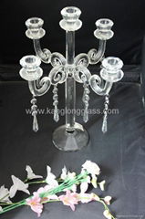 crystal candle holder with five heads