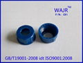 blue open-topped polypropylene cap