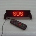 12V P6mm 7X35pixel red DIP scrolling moving indoor car display led sign 1