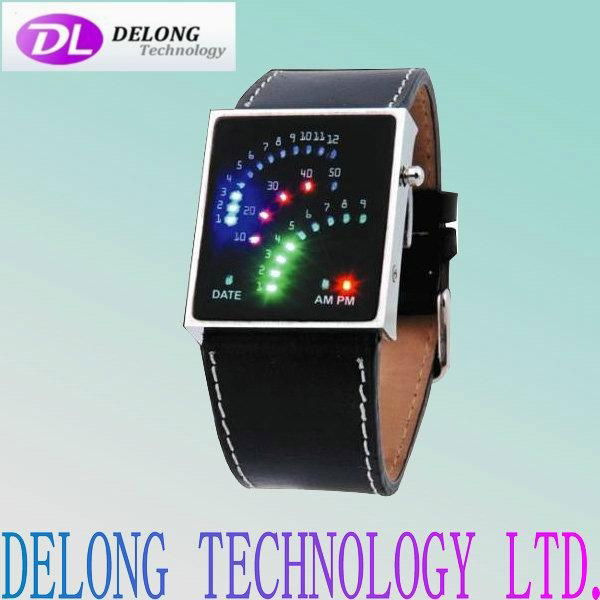 fashion zinc alloy plated with silver led digital watch