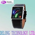 fashion zinc alloy plated with silver led digital watch  1