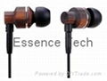 Wooden Earphone Wood Earphone In Ear Earphone Ebony Wood Earphone