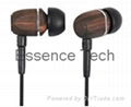 Wooden Earphone Wood Earphone In Ear Earphone Ebony Wood Earphone 1