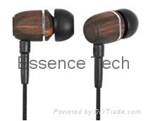 Wooden Earphone Wood Earphone In Ear Earphone Ebony Wood Earphone