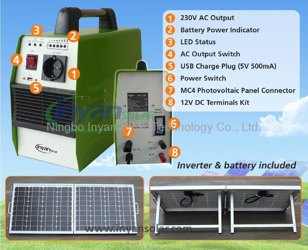 Portable solar power system 150W (modified sine wave)