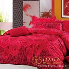 bedding set with 4 pcs 100% cotton, active printing dyeing