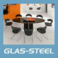 Modern Extendable Glass Dining Table For 8 WC-BT136 1