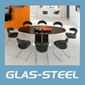 Modern Extendable Glass Dining Table For 8 WC-BT136 2