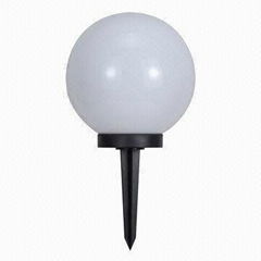 Solar Garden Light with Spike and Rubber Cable, Available in White/Black