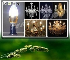 High Efficient LED Candle Light Bulb with Clear Glass