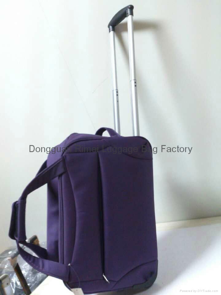 Best quality Water-proof nylon trolley bag with good aluminum trolley 4