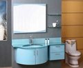 Modern hanging Bathroom cabinet with side cabinet  5
