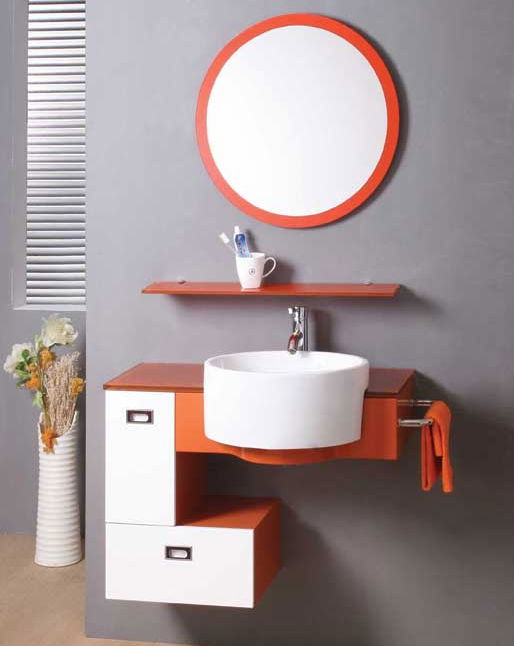 Wall mounted PVC Bathroom mirror Cabinet  2