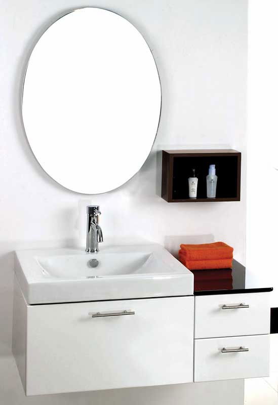 Wall mounted PVC Bathroom mirror Cabinet  3