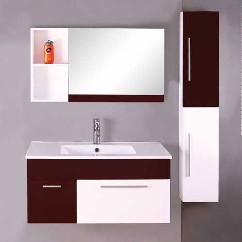 Wall mounted PVC Bathroom mirror Cabinet  5